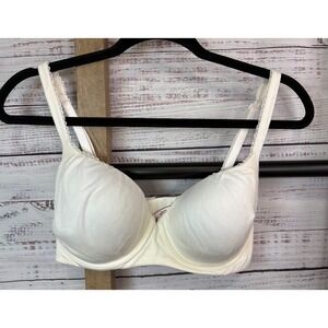 Victorias Secret Body By Victoria Lined Demi Bra Ivory Cream Super Soft 34DD